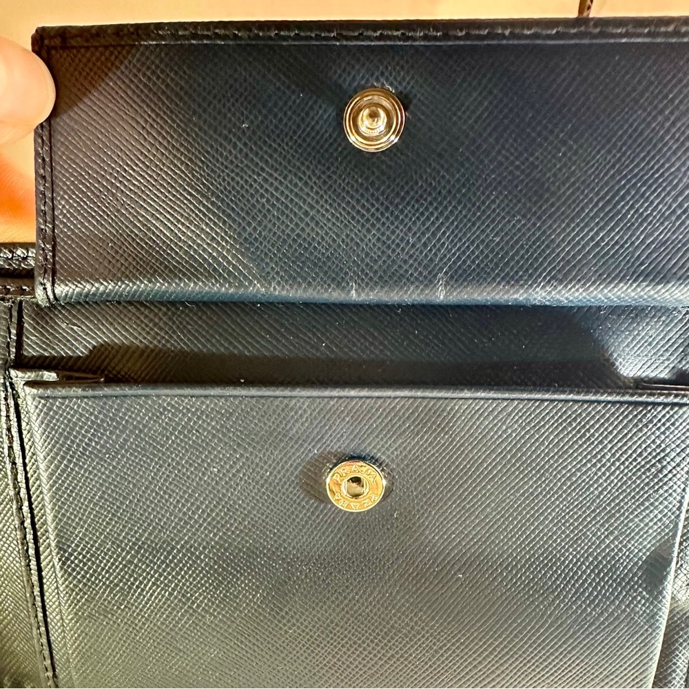 Prada 2M0002 Saffiano Leather Bifold Wallet w Coin Purse Baltico Navy – Box &COA - Picture 8 of 10